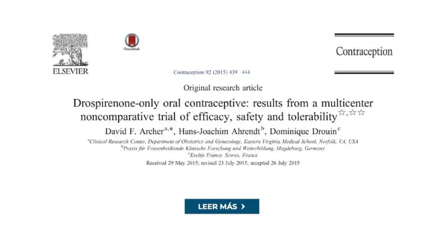Drospirenone-only oral contraceptive: results from a multicenter noncomparative trial of efficacy, safety and tolerability